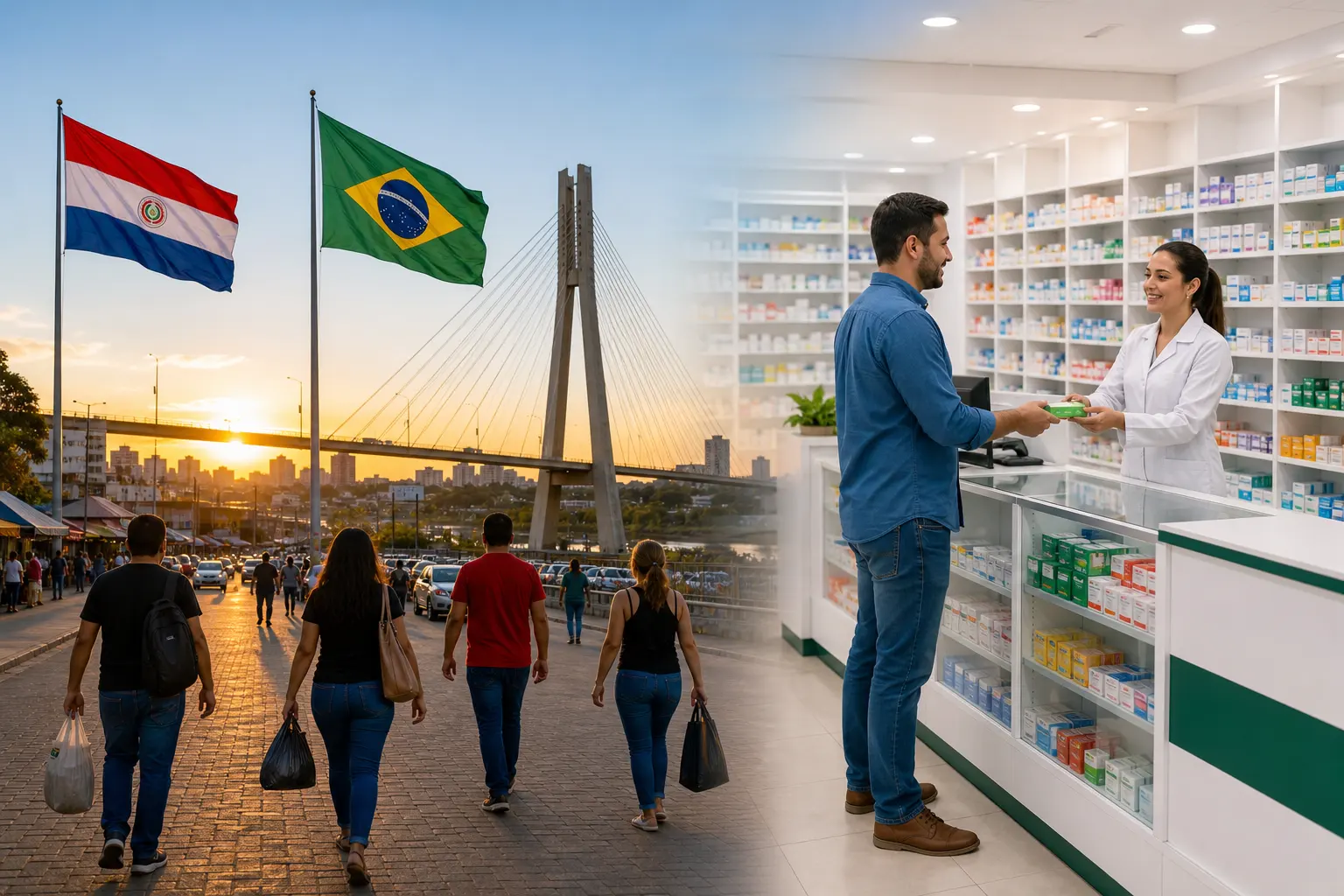 Interior da FARMACIA T.G. em Ciudad del Este